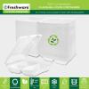 image:imageFreshware Clamshell Food Containers with Lids 8x8 3Compartment 100Pack Disposable To Go Containers Biodegradable Sugarcane To Go Boxes  Paper Container  Microwave amp Freezer Safe Stackable8 x 8 Inch 200 Pack