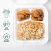image:imageFreshware Clamshell Food Containers with Lids 8x8 3Compartment 100Pack Disposable To Go Containers Biodegradable Sugarcane To Go Boxes  Paper Container  Microwave amp Freezer Safe Stackable8 x 8 Inch  200 Pack