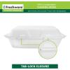image:imageFreshware Clamshell Food Containers with Lids 8x8 3Compartment 100Pack Disposable To Go Containers Biodegradable Sugarcane To Go Boxes  Paper Container  Microwave amp Freezer Safe Stackable8 x 8 Inch 50Pack