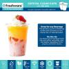 image:imageFreshware Clear Plastic Cups 100 Pack  20 oz Disposable Cups for Iced Coffee Smoothie Milkshake Cold Drinks16 oz 100PK