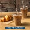 image:imageFreshware Clear Plastic Cups with Flat Lids and Straws 100 Cups  24 oz Disposable Tumblers for Iced Coffee Smoothie Milkshake Cold Drinks12 oz 100PK