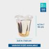 image:imageFreshware Clear Plastic Cups with Flat Lids and Straws 100 Cups  24 oz Disposable Tumblers for Iced Coffee Smoothie Milkshake Cold Drinks12 oz 100PK