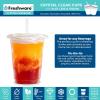 image:imageFreshware Clear Plastic Cups with Flat Lids and Straws 100 Cups  24 oz Disposable Tumblers for Iced Coffee Smoothie Milkshake Cold Drinks12 oz 100PK