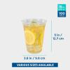image:imageFreshware Clear Plastic Cups with Flat Lids and Straws 100 Cups  24 oz Disposable Tumblers for Iced Coffee Smoothie Milkshake Cold Drinks16 oz 100PCS