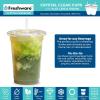 image:imageFreshware Clear Plastic Cups with Flat Lids and Straws 100 Cups  24 oz Disposable Tumblers for Iced Coffee Smoothie Milkshake Cold Drinks16 oz 100PK