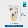 image:imageFreshware Clear Plastic Cups with Flat Lids and Straws 100 Cups  24 oz Disposable Tumblers for Iced Coffee Smoothie Milkshake Cold Drinks20 oz 100PK