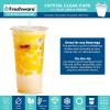 image:imageFreshware Clear Plastic Cups with Flat Lids and Straws 100 Cups  24 oz Disposable Tumblers for Iced Coffee Smoothie Milkshake Cold Drinks24 oz 100PK