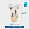 image:imageFreshware Clear Plastic Cups with Flat Lids and Straws 100 Cups  24 oz Disposable Tumblers for Iced Coffee Smoothie Milkshake Cold Drinks24 oz 100PK