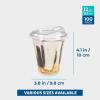 image:imageFreshware Clear Plastic Cups with Strawless Sip Lids 100 Cups  20 oz Disposable Cup for Iced Coffee Smoothie Milkshake Cold Drinks12 oz 100PK
