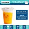 image:imageFreshware Clear Plastic Cups with Strawless Sip Lids 100 Cups  20 oz Disposable Cup for Iced Coffee Smoothie Milkshake Cold Drinks12 oz