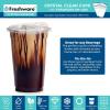 image:imageFreshware Clear Plastic Cups with Strawless Sip Lids 100 Cups  20 oz Disposable Cup for Iced Coffee Smoothie Milkshake Cold Drinks20 oz 100PK