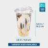 image:imageFreshware Clear Plastic Cups with Strawless Sip Lids 100 Cups  20 oz Disposable Cup for Iced Coffee Smoothie Milkshake Cold Drinks20 oz 100PK