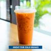 image:imageFreshware Clear Plastic Cups with Strawless Sip Lids 100 Cups  20 oz Disposable Cup for Iced Coffee Smoothie Milkshake Cold Drinks20 oz