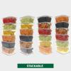 image:imageFreshware Food Storage Containers with Lids 60 Pack 8 16 32 oz 20 sets each size Plastic Deli Containers Meal Prep Containers Microwave and Freezer Safe Stackable Leakproof BPA Free Clear34 oz  50Set