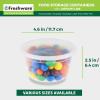 image:imageFreshware Food Storage Containers with Lids 60 Pack 8 16 32 oz 20 sets each size Plastic Deli Containers Meal Prep Containers Microwave and Freezer Safe Stackable Leakproof BPA Free Clear12 oz  240Set