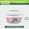image:imageFreshware Food Storage Containers with Lids 60 Pack 8 16 32 oz 20 sets each size Plastic Deli Containers Meal Prep Containers Microwave and Freezer Safe Stackable Leakproof BPA Free Clear8 oz  50Pack