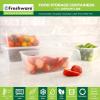 image:imageFreshware Food Storage Containers with Lids 60 Pack 8 16 32 oz 20 sets each size Plastic Deli Containers Meal Prep Containers Microwave and Freezer Safe Stackable Leakproof BPA Free Clear25 oz  50Set