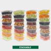 image:imageFreshware Food Storage Containers with Lids 60 Pack 8 16 32 oz 20 sets each size Plastic Deli Containers Meal Prep Containers Microwave and Freezer Safe Stackable Leakproof BPA Free Clear25 oz  50Set
