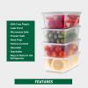 image:imageFreshware Food Storage Containers with Lids 60 Pack 8 16 32 oz 20 sets each size Plastic Deli Containers Meal Prep Containers Microwave and Freezer Safe Stackable Leakproof BPA Free Clear34 oz  50Set