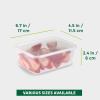 image:imageFreshware Food Storage Containers with Lids 60 Pack 8 16 32 oz 20 sets each size Plastic Deli Containers Meal Prep Containers Microwave and Freezer Safe Stackable Leakproof BPA Free Clear25 oz  50Set