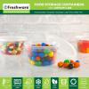 image:imageFreshware Food Storage Containers with Lids 60 Pack 8 16 32 oz 20 sets each size Plastic Deli Containers Meal Prep Containers Microwave and Freezer Safe Stackable Leakproof BPA Free Clear12 oz  50Set