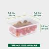 image:imageFreshware Food Storage Containers with Lids 60 Pack 8 16 32 oz 20 sets each size Plastic Deli Containers Meal Prep Containers Microwave and Freezer Safe Stackable Leakproof BPA Free Clear34 oz  50Set