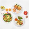 image:imageFreshware Paper Plates  Disposable 10 Plate 500Pack Biodegradable Sugarcane Dinner Plates  Heavy Duty Dinnerware for Hot Food  Microwave amp Freezer Safe Stackable Dinnerware10 Inch  3Compartment  500 Pack