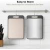 image:imageFreshware Titanium Cutting Board for Kitchen Double Sided and Non Slip Cutting Boards Pure TitaniumPP Chopping Board with Juice Grooves Dishwasher Safe Large 152 by 105158L x 106W