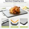 image:imageFreshware Titanium Cutting Board for Kitchen Double Sided and Non Slip Cutting Boards Pure TitaniumPP Chopping Board with Juice Grooves Dishwasher Safe Large 152 by 105162L x 11W