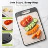 image:imageFreshware Titanium Cutting Board for Kitchen Double Sided and Non Slip Cutting Boards Pure TitaniumPP Chopping Board with Juice Grooves Dishwasher Safe Large 152 by 105158L x 106W