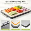 image:imageFreshware Titanium Cutting Board for Kitchen Double Sided and Non Slip Cutting Boards Pure TitaniumPP Chopping Board with Juice Grooves Dishwasher Safe Large 152 by 105Set of 2