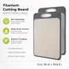 image:imageFreshware Titanium Cutting Board for Kitchen Double Sided and Non Slip Cutting Boards Pure TitaniumPP Chopping Board with Juice Grooves Dishwasher Safe Large 152 by 105158L x 106W