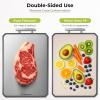 image:imageFreshware Titanium Cutting Board for Kitchen Double Sided and Non Slip Cutting Boards Pure TitaniumPP Chopping Board with Juice Grooves Dishwasher Safe Large 152 by 105197L x 135W