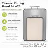 image:imageFreshware Titanium Cutting Board for Kitchen Double Sided and Non Slip Cutting Boards Pure TitaniumPP Chopping Board with Juice Grooves Dishwasher Safe Large 152 by 105Set of 2