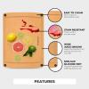image:imageFreshware Wood Cutting Boards for Kitchen Dishwasher Safe Medium 12 x 9 and Large 15 x 1125 Set of 2 Black15 x 1125 Groove Natural Slate