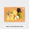 image:imageFreshware Wood Cutting Boards for Kitchen Dishwasher Safe Medium 12 x 9 and Large 15 x 1125 Set of 2 Black15 x 1125 No Groove Natural