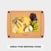 image:imageFreshware Wood Cutting Boards for Kitchen Dishwasher Safe Medium 12 x 9 and Large 15 x 1125 Set of 2 Black18 x 13 Groove Natural