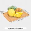 image:imageFreshware Wood Cutting Boards for Kitchen Dishwasher Safe Medium 12 x 9 and Large 15 x 1125 Set of 2 Black18 x 13 Groove Natural