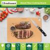 image:imageFreshware Wood Cutting Boards for Kitchen Dishwasher Safe Medium 12 x 9 and Large 15 x 1125 Set of 2 Black18 x 13 No Groove Natural Slate