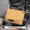 image:imageFreshware Wood Cutting Boards for Kitchen Dishwasher Safe Medium 12 x 9 and Large 15 x 1125 Set of 2 Black18 x 13 No Groove Natural Slate