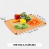 image:imageFreshware Wood Cutting Boards for Kitchen Dishwasher Safe Medium 12 x 9 and Large 15 x 1125 Set of 2 Black20 x 14 Groove Natural
