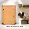 image:imageFreshware Wood Cutting Boards for Kitchen Dishwasher Safe Medium 12 x 9 and Large 15 x 1125 Set of 2 BlackSet of 2 Groove Natural