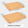 image:imageFreshware Wood Cutting Boards for Kitchen Dishwasher Safe Medium 12 x 9 and Large 15 x 1125 Set of 2 BlackSet of 2 Groove Natural
