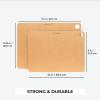 image:imageFreshware Wood Cutting Boards for Kitchen Dishwasher Safe Medium 12 x 9 and Large 15 x 1125 Set of 2 BlackSet of 2 No Groove Natural