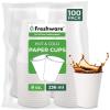 image:imageFreshware Coffee Cups 4 oz 100 Pack Disposable Paper Cups for Mouthwash Cups Hot Paper Coffee Cup Ideal for Bathroom Cup8 oz