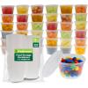 image:imageFreshware Food Storage Containers with Lids 60 Pack 8 16 32 oz 20 sets each size Plastic Deli Containers Meal Prep Containers Microwave and Freezer Safe Stackable Leakproof BPA Free Clear12 oz  240Set