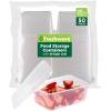 image:imageFreshware Food Storage Containers with Lids 60 Pack 8 16 32 oz 20 sets each size Plastic Deli Containers Meal Prep Containers Microwave and Freezer Safe Stackable Leakproof BPA Free Clear25 oz  50Set