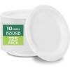image:imageFreshware Paper Plates  Disposable 10 Plate 500Pack Biodegradable Sugarcane Dinner Plates  Heavy Duty Dinnerware for Hot Food  Microwave amp Freezer Safe Stackable Dinnerware10 Inch  125Pack
