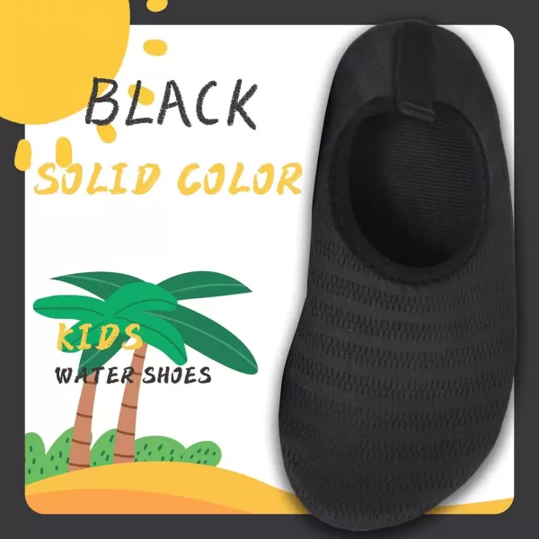 imageBomKinta Kids Water Shoes Boys Girls Barefoot Quick Dry NonSlip Aqua Socks for Beach Swimming PoolBlack