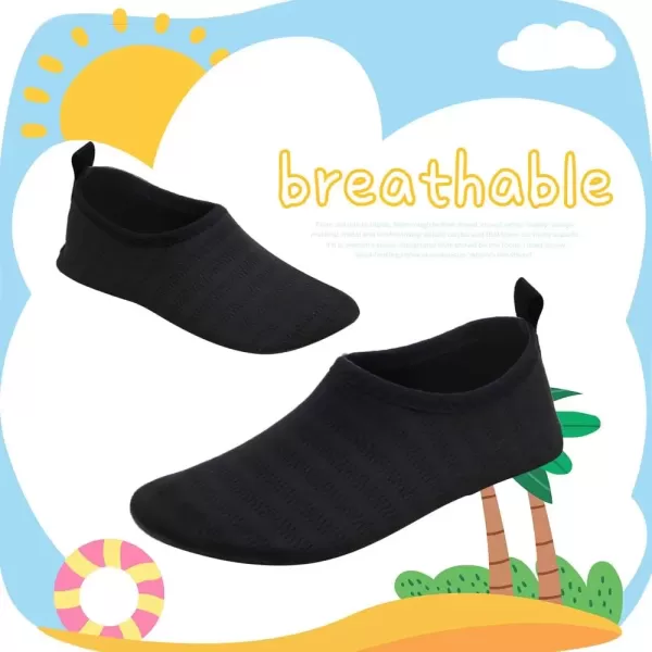 imageBomKinta Kids Water Shoes Boys Girls Barefoot Quick Dry NonSlip Aqua Socks for Beach Swimming PoolBlack